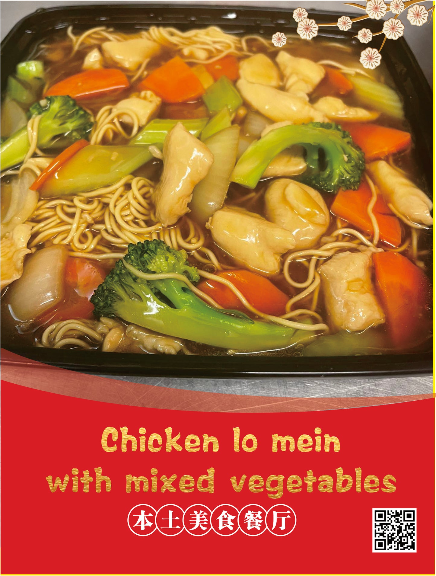 Chicken Lo Mein with Mixed Vegetables